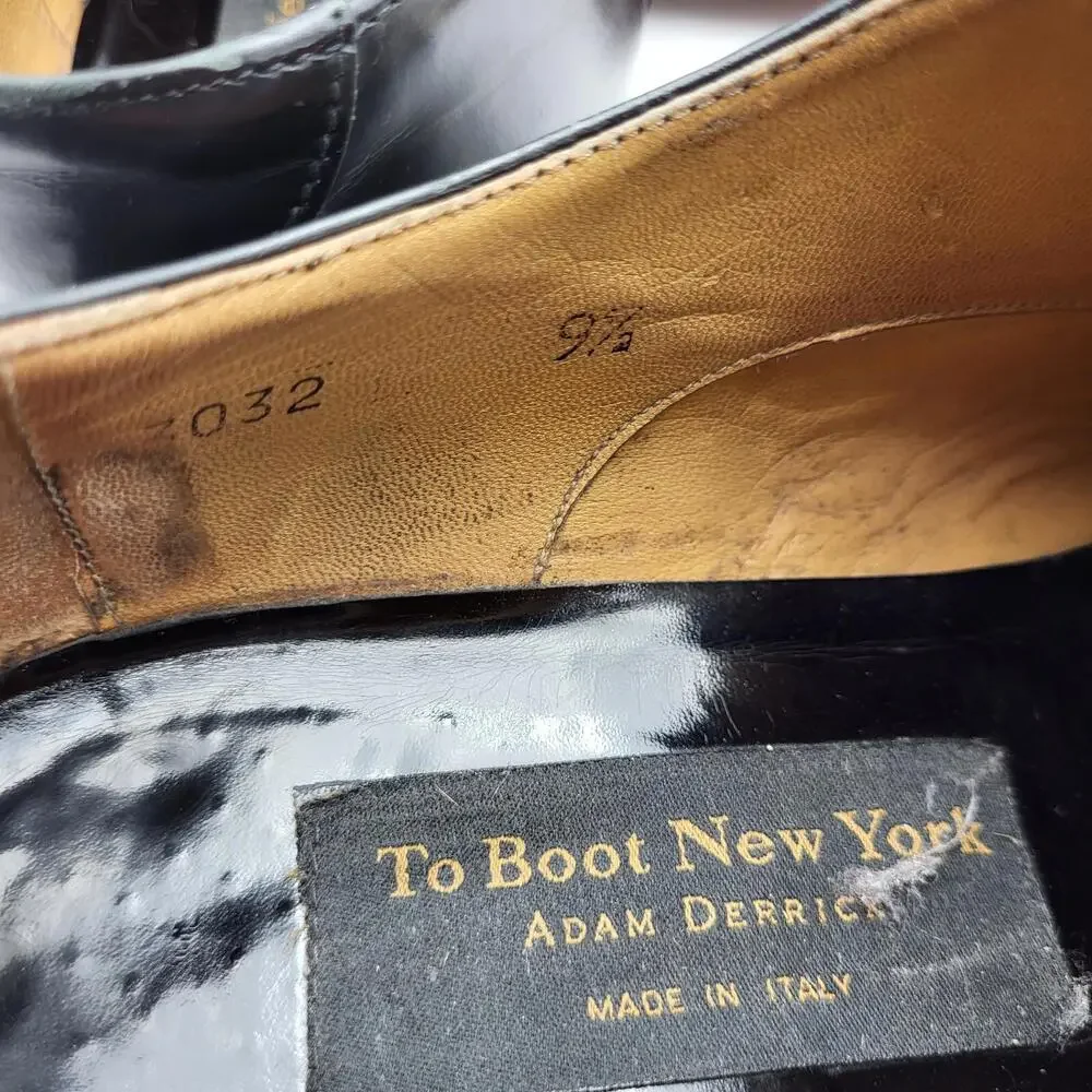 To Boot New York Adam Derrick Oxford Dress Shoes Mens Sz 9.5 Black Leather Italy